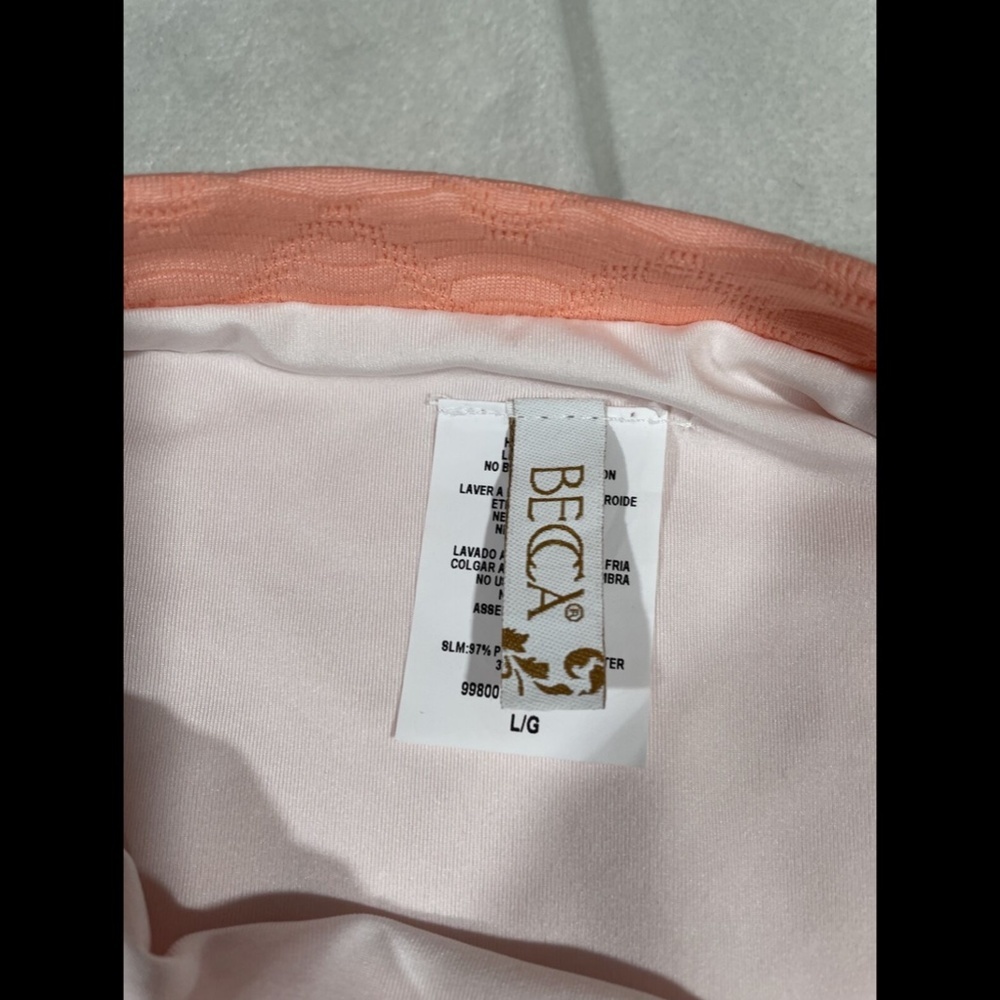 NEW $54 Becca French Cut Bikini‎ Bottoms in Salmon Pink [ LARGE ] - Picture 8 of 12